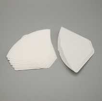 Sektora forma balta krāsa kafijas filtrpapīrs 5