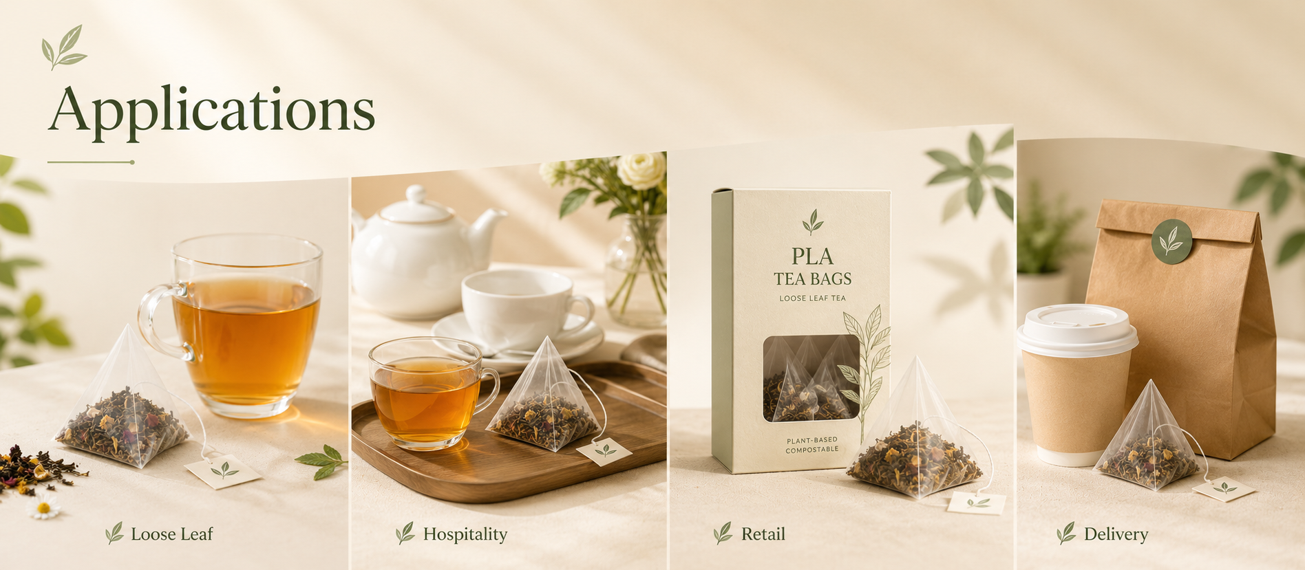 PLA tea bag Applications